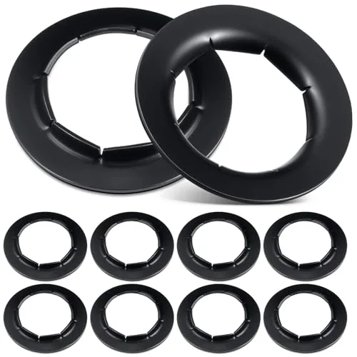 8 Piece 5/8 in Push Nut Washers Dolly Wheel Lock Axle Spring Steel, Black