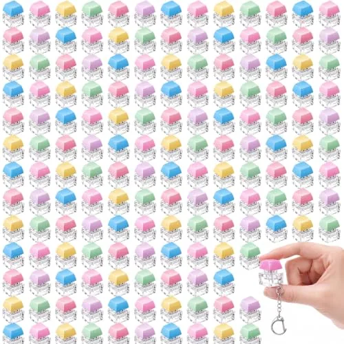 150 Piece Fidget Keyboard Keychain Bulk Clicker Finger Toys