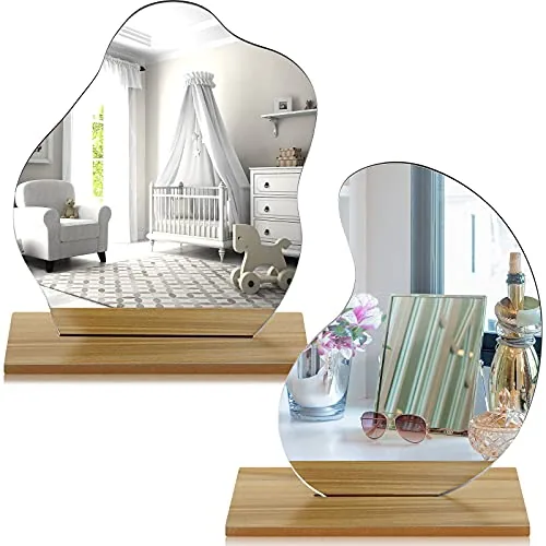 2 Piece Acrylic Makeup Mirror Irregular Aesthetic Vanity Mirror