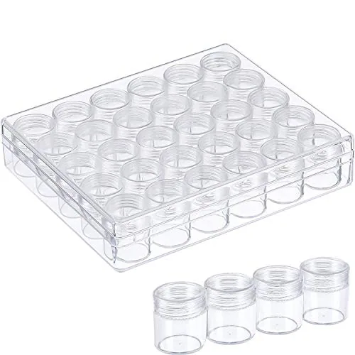 30 Bead Container Lidded Small Box, Clear