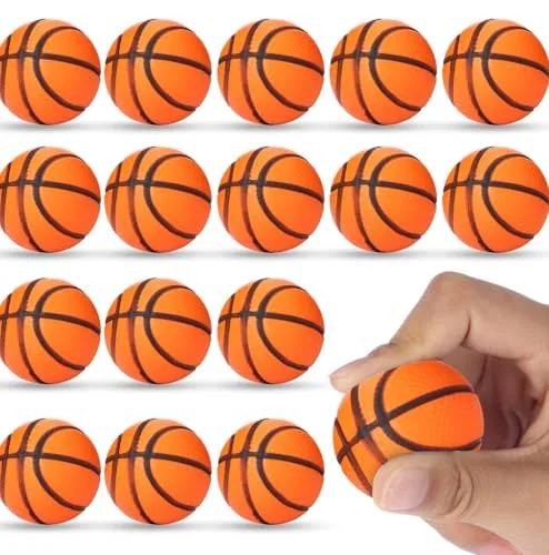 30 Piece 1.6 in Mini Basketballs Stress Ball Mini Basketball Party, Orange
