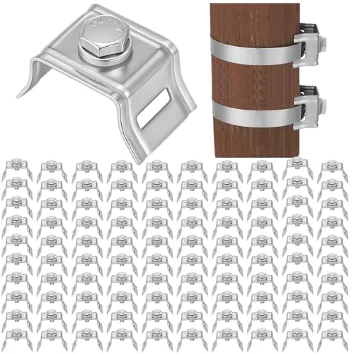 50 Piece 304 Stainless Steel Single Bolt 3/4 Inch Flared Leg, Silver