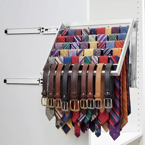 13.8 in Sliding Tie Rack