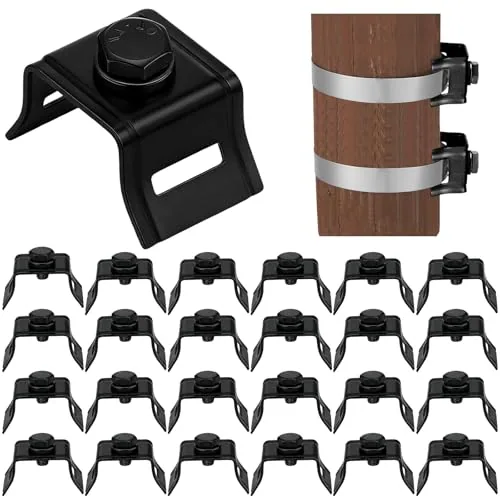 25 Piece 304 Stainless Steel Single Bolt 3/4 Inch Flared Leg, Black
