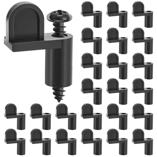 24 Piece 7/16 in Nylon Window Screen Clip, Black