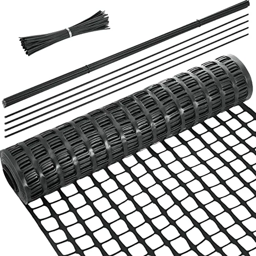 Plastic Garden Fencing Roll Safety Construction Barrier, Black