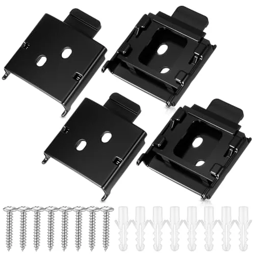 4 Piece Universal Replacement Roller Blind Buckles Metal Blinds, Black