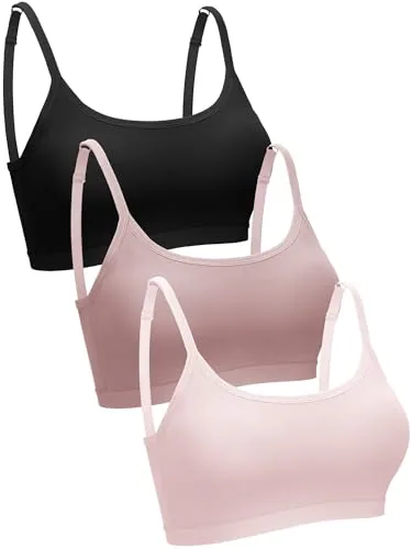12 Piece 3/6/12 Pack Camisole Bra Wireless Bralette, Pink