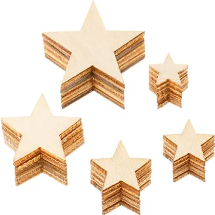 500 Piece Wooden Stars