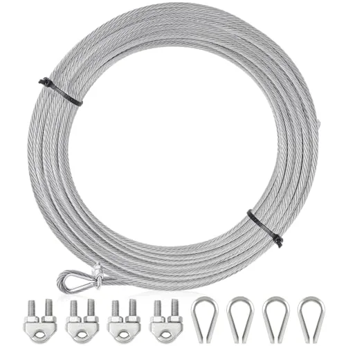 1/4 304 Stainless Steel Cable, Silver