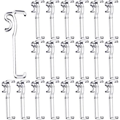 20 Piece 2.5 Inch Valance Clips, Clear