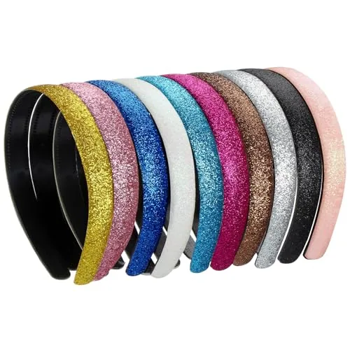 10 Piece Glitter Headband