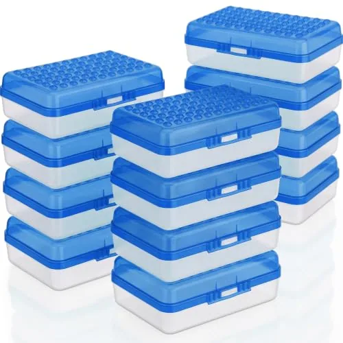 12 Piece Plastic Pencil Boxes Bulk Large Pencil Case, Blue